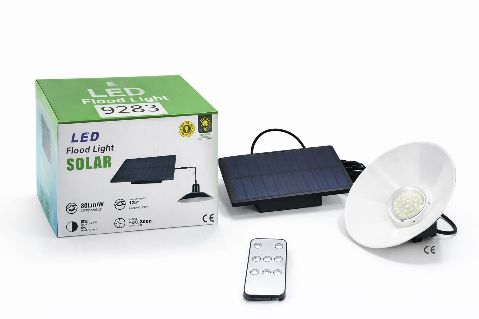 Solare LED-Hängeleuchte mit Fernbedienung und externem Solarpanel